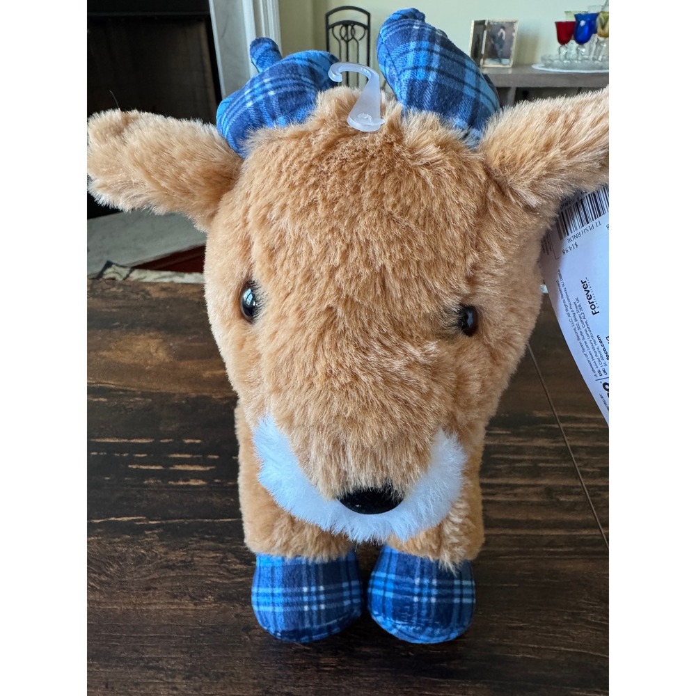 FOCO Tennessee Titans NFL Plush Reindeer Holiday Decor Blue Plaid Antlers NWT